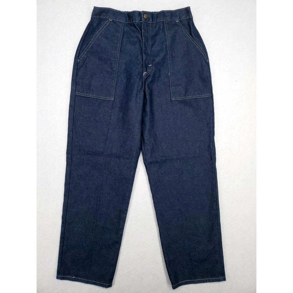 Vintage Sears Pant Womens 16 Petite Short Blue Wide Leg Trouser USA MADE 70s 80s